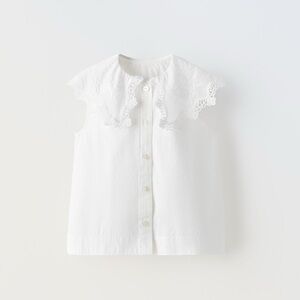 White Zara toddler blouse